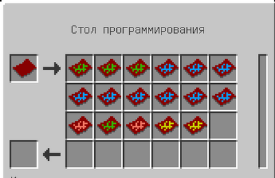 Интерфейс работы стола программирования